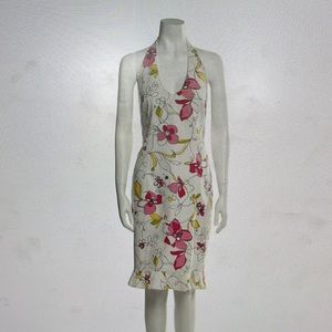 David Meister Halter Sundress w Boning and Ruffle